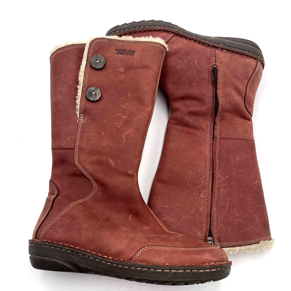 Women's Teva Tonalea Leather Boots Size 6 - Picture 2 of 7